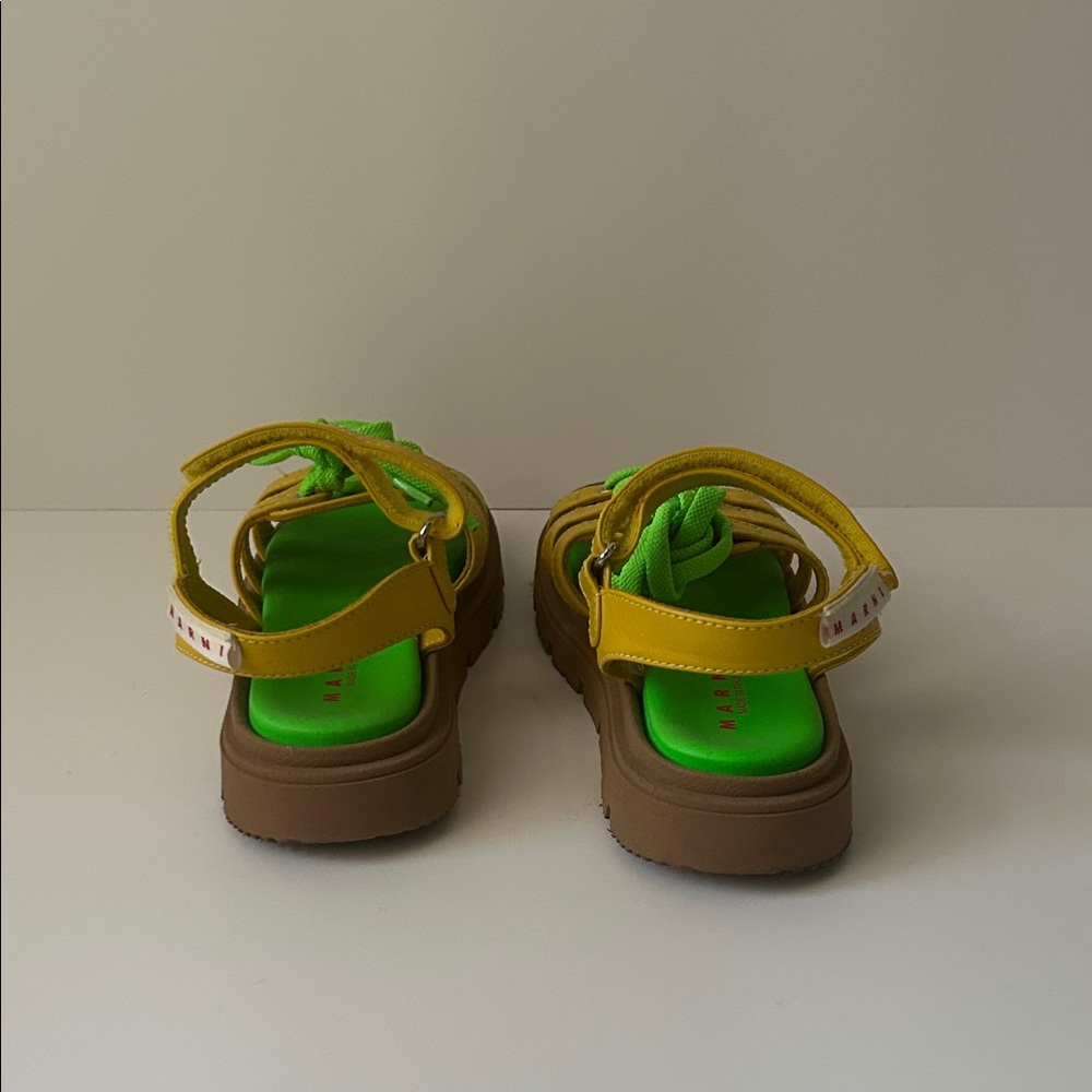 Marni Kids Yellow and Green Strap Sandals - Picture 3 of 3